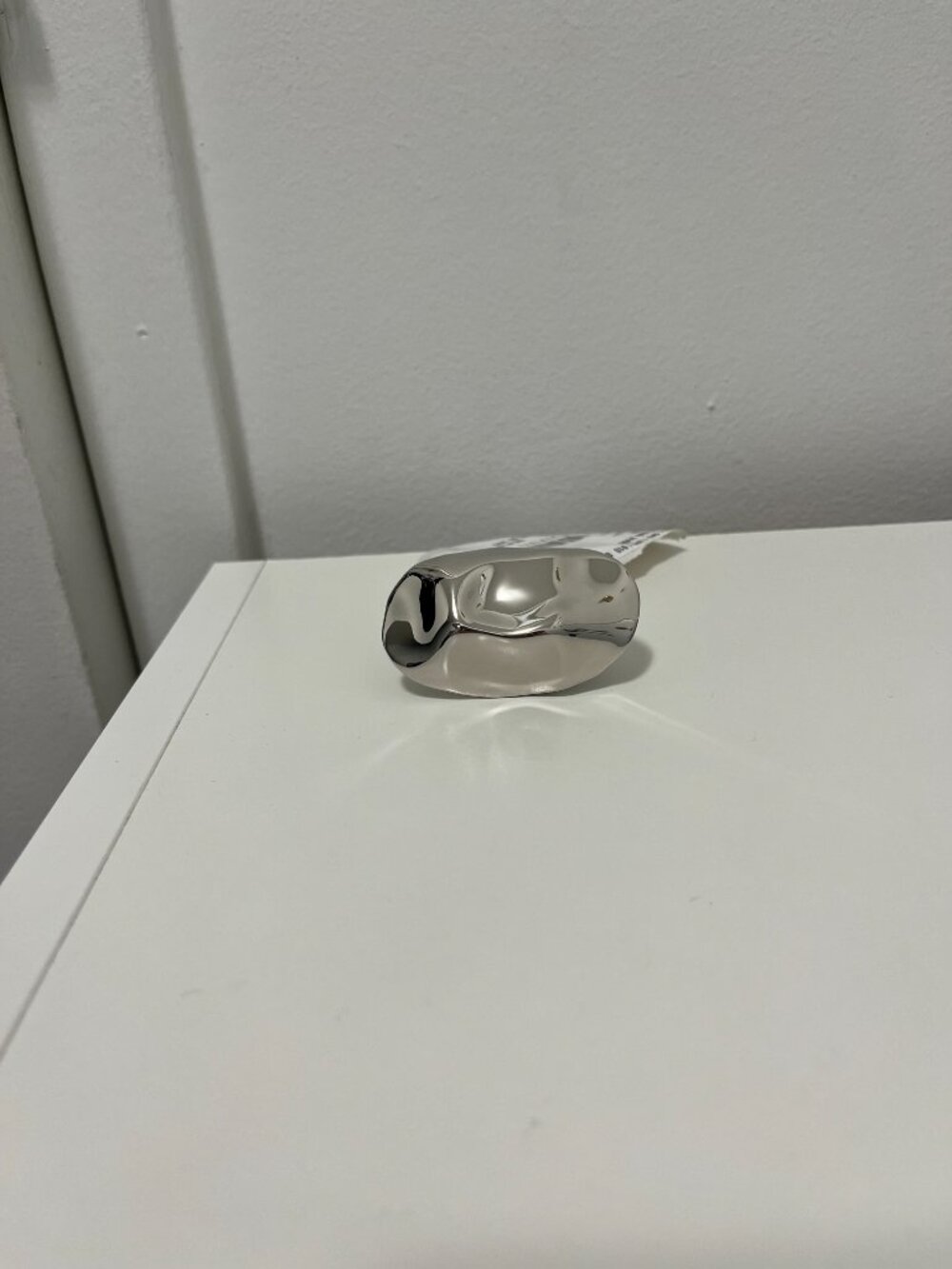 $590 Alexander McQueen Beam Ring color: SILVER New Size 11 Statement Ring Women - Picture 13 of 15